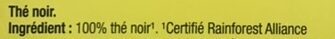 Yellow Label ingredient label