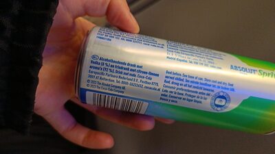 Spirit ingredient label