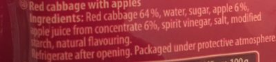 Apfel-Rotkohl ingredient label