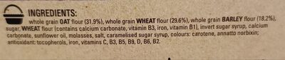 Cheerios Multigrain ingredient label