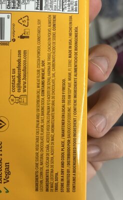 Chocolate wafer ingredient label