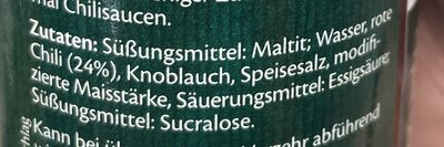 Thai Chilisauce ingredient label