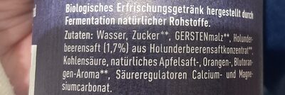 Holunder ingredient label