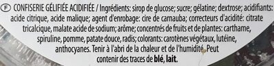 The Pik Box ingredient label