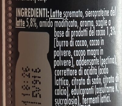 hipro stracciatella ingredient label
