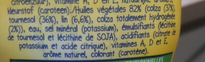 Becel ingredient label