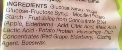Percy piglets ingredient label