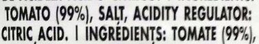 Guloso Tomato Pulp ingredient label