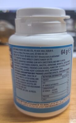 Extra Peppermint ingredient label