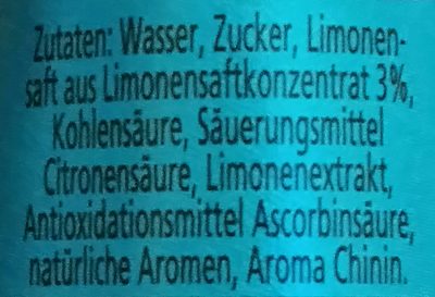 Bitter Lemon ingredient label