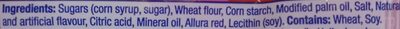 Cherry Candy ingredient label