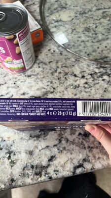 Brunch Chunky Choc Chips ingredient label