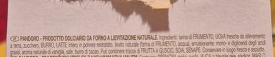 PANDORINO ingredient label