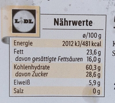 Linzeraugen ingredient label