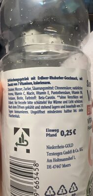 Vitaminwasser ingredient label