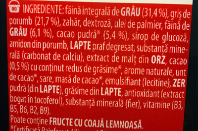 KitKat płatki ingredient label