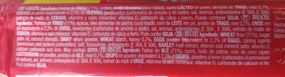 Chiquilín ingredient label