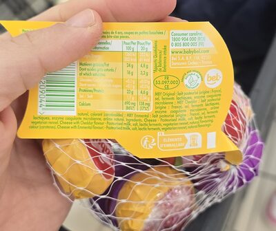 Babybel Mini Mix Pack ingredient label