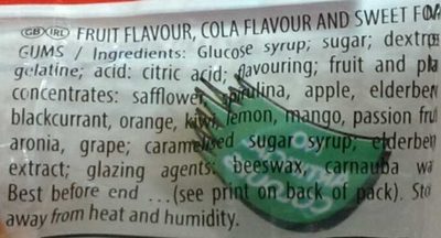 Starmix Mini Bag ingredient label