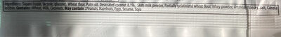 Coconut ingredient label