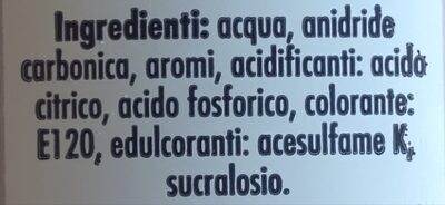 Cocktail zero ingredient label