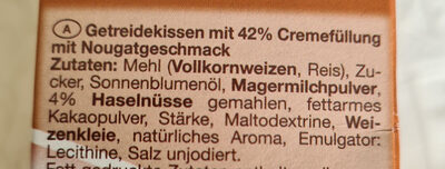 Choco-Hazelnut Bites ingredient label