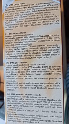 Choco Flakes ingredient label