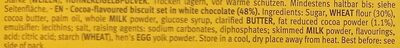 Choco Leibniz ingredient label