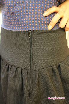 Burda Skirt - Detail Completed Skirt!