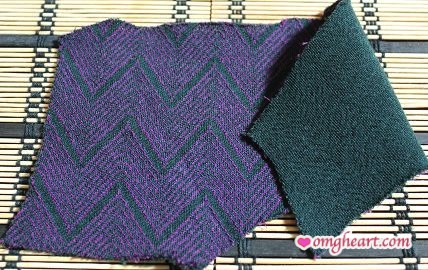 Purple & Green Chevron from Mood Fabrics