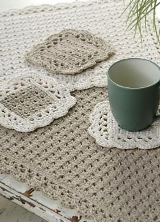 Placemate and Coasters by Marilyn Coleman