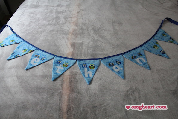 Simple Baby Bunting - Finished Bunting