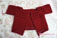 Baby Jacket with sleeves completed