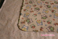 Simple Blanket - Trim rounded corner.