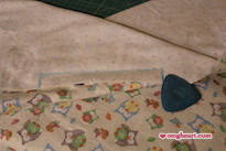 Simple Blanket - Mark a 6-inch wide opening to NOT SEW!