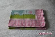 Simple Blanket - Pink with Elephant in Cotton and Cotton Flannel