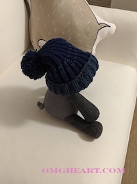 Knitted Toddler Hat and Scarf in English Rib Knit