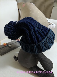 Knitted Toddler Hat and Scarf in English Rib Knit