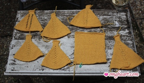 Knit Samples in Stockinette Stitch