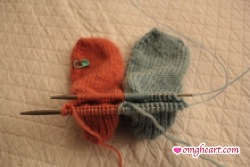 Toe Up Socks - Completed to Ankle