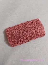 Pocket Tissue Holder in Moss Stitch