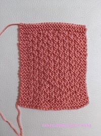 Pocket Tissue Holder in Moss Stitch