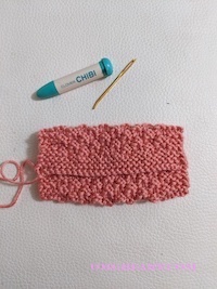 Pocket Tissue Holder in Moss Stitch