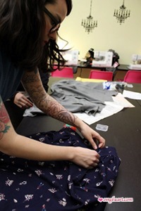 Gertie demonstrating a Lap Zipper