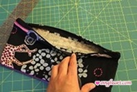 Turn the pouch 'inside out' and Voila!