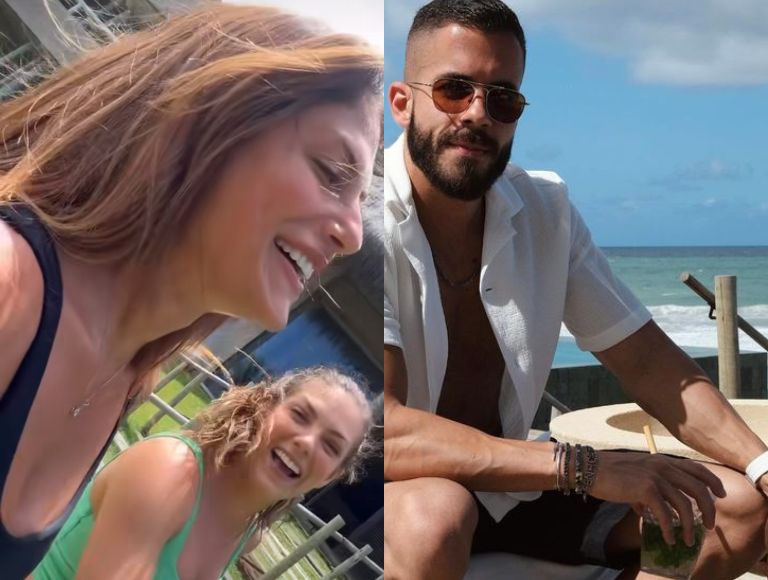 Mari Gonzales, Patrícia e Pipo Marques no mesmo resort em Alagoas, Maceió 