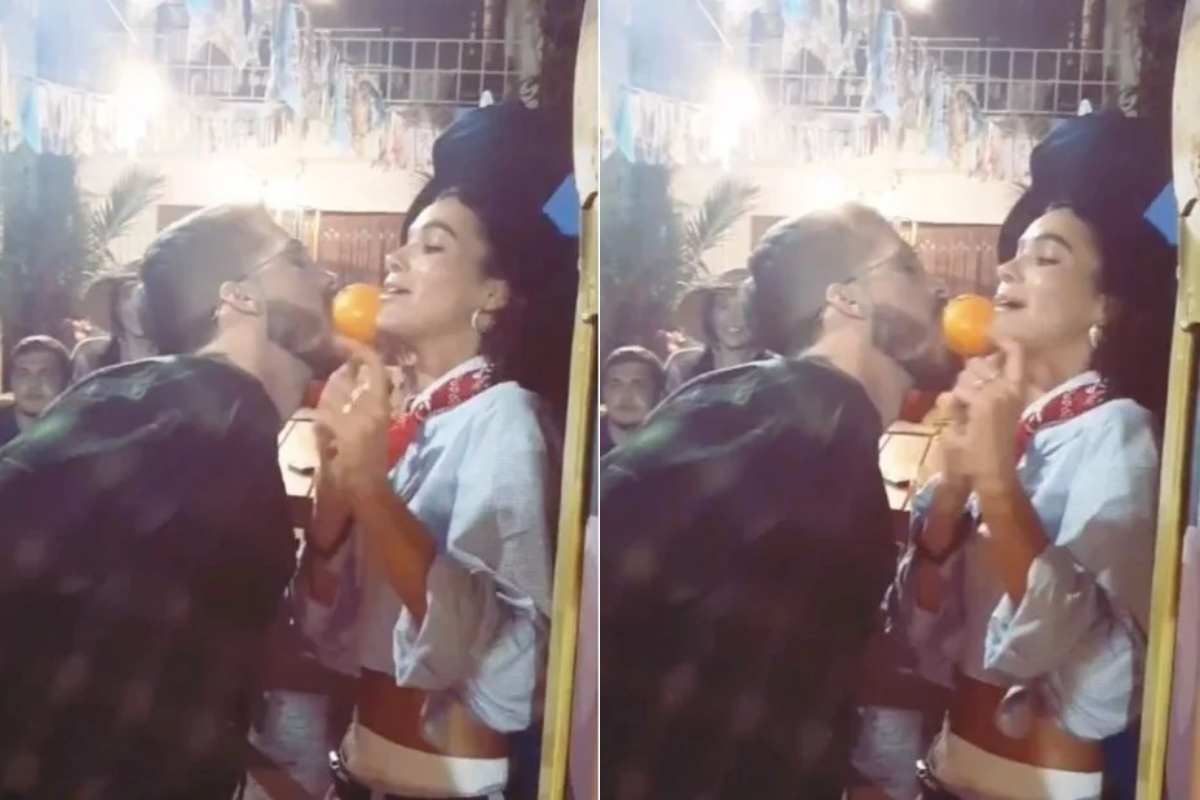 Coladinhos! Bruna Marquezine e João Guilherme dançam juntos em festa