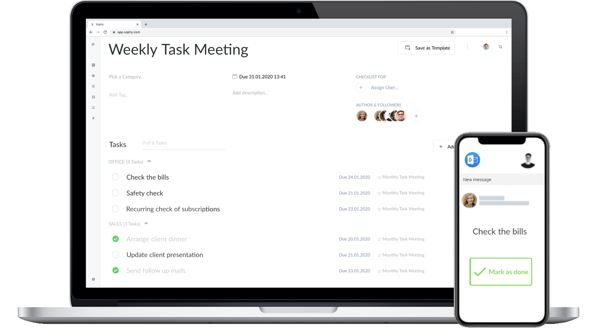 Free Task Sharing Management Software SOPHY Task Management