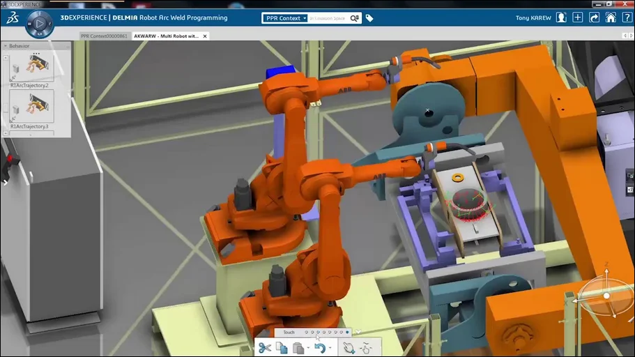 Logiciel robot Delmia Robotics Dassault Systèmes 3DS conception 3D programmation robotique - Image 2