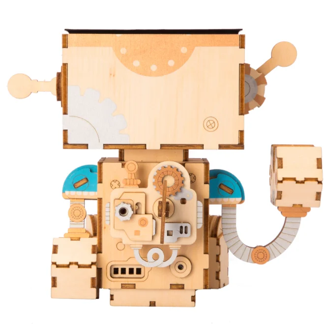 3D Robot en bois à monter Robotime Pot de fleur - Image 7